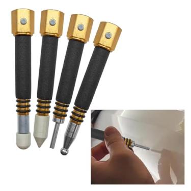 Imagem de UHANBUT Ferramenta de torneira PDR de 4 peças, removedor de derrubada em forma de caneta, kit de remoção de amassados sem pintura para carro, ferramentas portáteis de reparo de volume de carroceria
