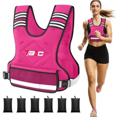 Imagem de TB3C Colete feminino com peso ajustável – 1,8 a 4,5 kg/5 a 9 kg/9 a 14,5 kg para treinamento de força, colete de peso corporal para corrida, caminhada e exercícios em casa