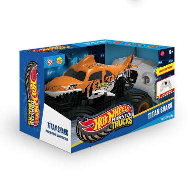 Imagem de Monster Truck Titan Shark de Controle Remoto Hot Wheels 1:24 Multikids - BR2532