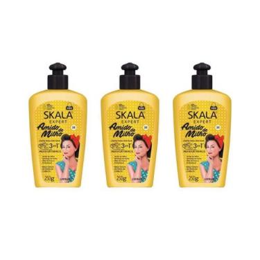 Imagem de Creme Para Pentear Skala Amido Milho 250G - Kit Com 3Un
