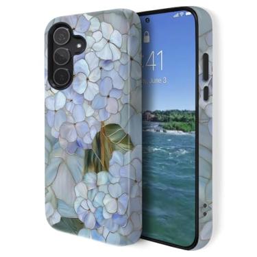 Imagem de GUYBFADFG Compatível com Samsung Galaxy A16 5G, capa de telefone resistente à prova de choque de camada dupla, hortênsia pastel