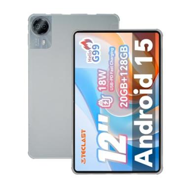 Imagem de Capa para tablet Teclast T60Pro de 12 polegadas, capa para tablet KONXISA com material TPU premium, antiarranhões, à prova de choque, leve, capa de proteção total, branco transparente