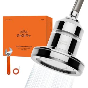 Imagem de ATOJET Filtro de chuveiro central moldado pela história da beleza da Coreia - Filtros de carbono puro para pele mais macia e cabelos macios | Filtro composto de carbono | Filtro único (JNE900C-SNG-1)