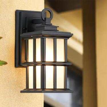 Imagem de Luminária de parede externa LED contemporânea, elétrica, simples e à prova d'água, para varanda, corredor, pátio, portão de casa, hotel, iluminação de parede (9250 Elétrica, 1 unidade)