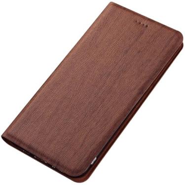 Imagem de POYUFRG Capa carteira para Xiaomi 17 Pro Max/17 Pro/17, capa de couro com padrão de árvore retrô com suporte de cartão, marrom, 17 Pro