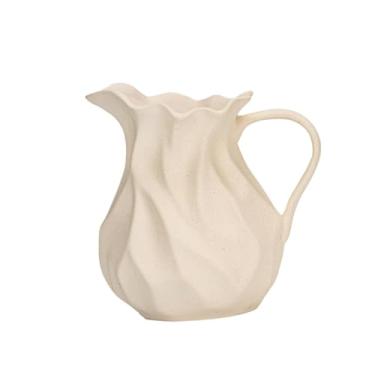 Imagem de Generic Jarro de cerâmica com alça, vaso multifuncional para flores, decorativo para escritório, sala de estar, estante e mesa de jantar, L