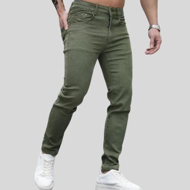 Imagem de Calça Sarja Skinny Tex Jeans Confortavel Masculina-Masculino