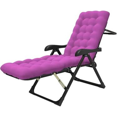 Imagem de Espreguiçadeiras e poltronas reclináveis de jardim extra largas no armazém | Poltrona reclinável de metal resistente para adultos | Cadeira dobrável portátil com apoio para os pés, roxo