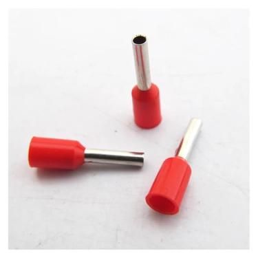 Imagem de 1000 peças E0508 E7508 E1008 E1508 E2508 E4009 Terminal de terminais terminais terminais terminador de crimpagem elétrica (vermelho, E0508)
