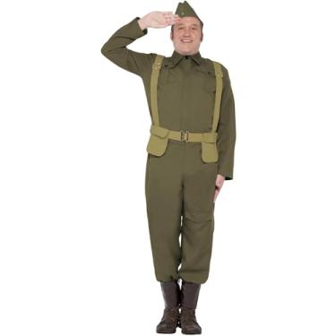 Imagem de Smiffys Fantasia privada masculina Ww2 Home Guard, Verde, M - US Size 38"-40"