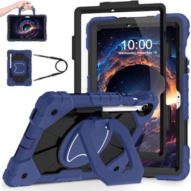 Imagem de WESOROL Capa para Samsung Galaxy Tab S10 Lite/S10 FE/S9 FE 10,9 polegadas Galaxy Tab S9 11 polegadas, capa à prova de choque para tablet Samsung S9 FE com protetor de tela, suporte giratório para