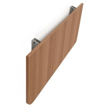 Imagem de Mesa Dobravel Retratil De Parede Suspensa Borda Redonda 60 cm 90Cm 100Cm 120Cm Para Banheiro Quarto Sala Cozinha(100cm Amadeirado)
