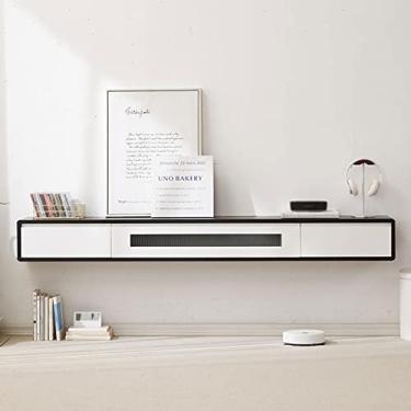 Imagem de Prateleira de parede prateleira flutuante armário de TV montado na parede decodificador roteador Sky Box CD DVD foto joias armário de armazenamento suportes de TV quarto, sala de estar, escritório