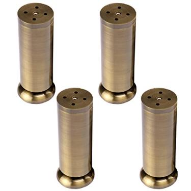 Imagem de 4 peças de pernas de móveis de metal, pernas de mesa ajustáveis, pés de móveis de liga de zinco espesso, pés de armário, armários de TV, pés de sofá, pernas de suporte de mesa de centro (12 cm/4,72