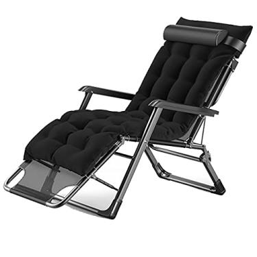 Imagem de HYUIO Cadeiras reclináveis, dobráveis ao ar livre, cadeira de gravidade potável, g espreguiçadeiras para exterior, almofadas de algodão macio engrossadas removíveis, cadeiras reclináveis, estilo 2