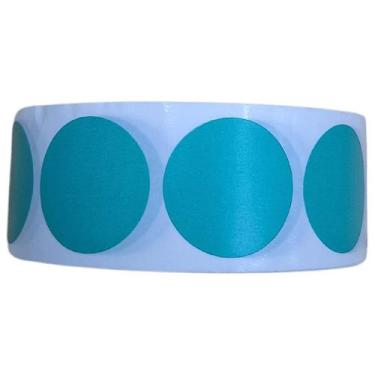 Imagem de Etiqueta Adesiva Bolinha Colorida Verde 25mm 2,5 cm Rolo 1000 Unidades