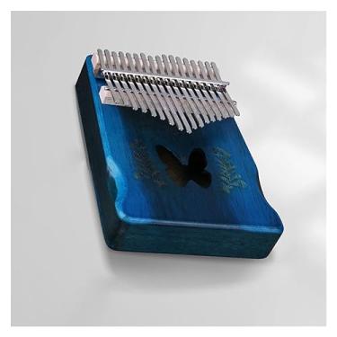 Imagem de Piano de polegar Kalimba portátil 17 tons para iniciantes folheado de madeira de acácia instrumento musical kalimba