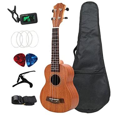 Imagem de Ukulele infantil Ukulele Soprano Sapele 15 trastes mini havaiano conjunto completo ukulele guitarra para iniciantes acessórios ukelele