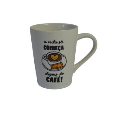 Imagem de Caneca de Porcelana Branca 250ml - Ideal para Micro-ondas e Lava-louça