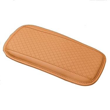 Imagem de Capa de console central de carro de 31,5 x 18,5 cm, almofada de apoio de braço de carro de espuma de memória, almofada universal para caixa de apoio de braço de carro, protetor de couro de fibra para