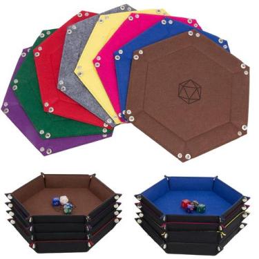 Imagem de Bandeja de dados KISLANE Bandeja de dados dobrável hexagonal de 8 peça