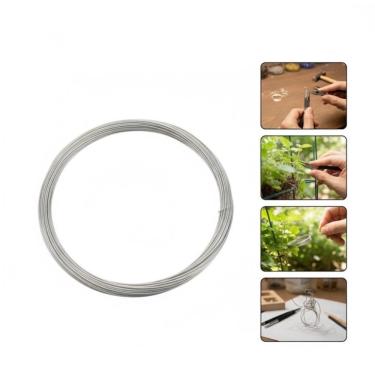 Imagem de Rolo Arame Galvanizado N°22 Fio Cerca Liso Fino 1kg 325m Zincado Bijuteria Artesanato Casa ível