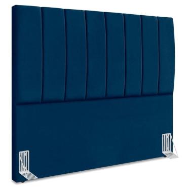 Imagem de Cabeceira Queen 160 Cm Com Frame Dalia Suede Azul Marinho Artte Azul Marinho