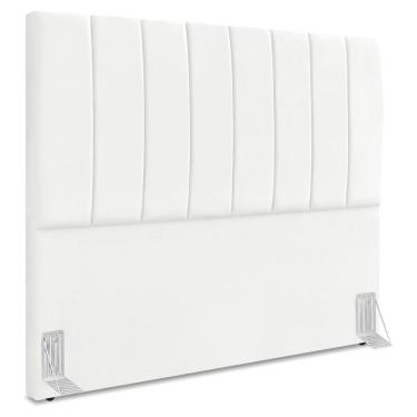 Imagem de Cabeceira Queen 160 Cm Com Frame Dalia Suede Branco Artte Branco