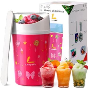 Imagem de Copo de smoothie com tampa e canudo – Garrafa portátil de 227 g para batidos, bebidas proteicas e café gelado, livre de BPA, máquina de sorvete (rosa)