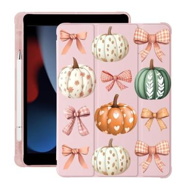 Imagem de BlHMCASE Lindo arco de abóbora de outono para iPad (A16) 11ª geração 2025, para iPad 10ª geração, capa de 10,9 polegadas 2022 com suporte para lápis, hibernar/despertar automático, capa traseira de