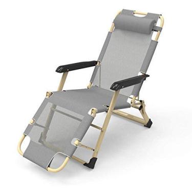 Imagem de YYBOES Espreguiçadeira externa com bloqueio, espreguiçadeira dobrável, espreguiçadeira com colchão, encosto de cabeça móvel, alumínio à prova de ferrugem, confortável, carga reclinável 160 kg