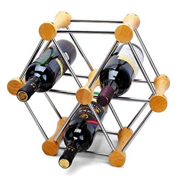 Imagem de APUM Rack de vinho para teto | Suporte de copo de vinho pendurado | Suporte de garrafa de vinho | Suporte de vinho montado na parede | Suporte de taça| Altura ajustável