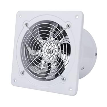 Imagem de OKPJFHS Ventilador de ventilação, exaustor de 15 cm, exaustor, pendurado na parede, baixo ruído, casa de banho, cozinha, fumo, exaustor, ventilação de ar, ventilador branco, (