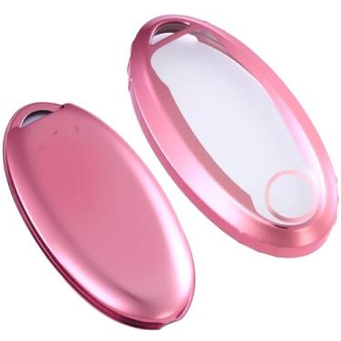 Imagem de Lcyam Capa de chaveiro serve para Nissan Egg-Shaped Transmission 2022 Altima Maxima Sentra X Trail Patrol Murano Rogue Pathfinder Serena Kicks Armada Versa, rosa