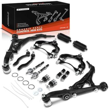 Imagem de A-Premium Conjunto Premium De 14, Braço Controle Dianteiro Superior E Inferior, Junta Esférica, Barra Estabilizadora Interna Externa, Kit Coifa, Compatível Com Honda Civic 1992-1995, Del Sol 1993-19
