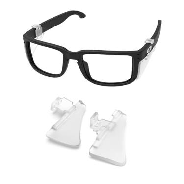 Imagem de PapaViva Protetores laterais de óculos de segurança para óculos de sol Oakley Holbrook/XL/XS/AF/S/XXL/XXS - Durável e antiderrapante, Transparente.