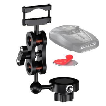 Imagem de RNVEASS Suporte de detector de radar magnético, base de instalação de haste de espelho retrovisor de alumínio, para Cobra, Uniden, Escort, Valentine One, Beltronics, Whistler etc. Todos os modelos de