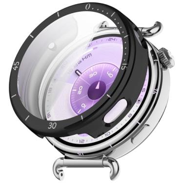 Imagem de MOTONG Capa compatível com Huawei Watch GT 6 de 41 mm - Capa protetora de TPU de cobertura total compatível com Huawei Watch GT 6 de 41 mm (preto)