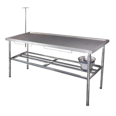 Imagem de Mesa Pet Imeca 190x70cm Com Grade Pingadeira E Dreno Inox 430 Desmontável 7235