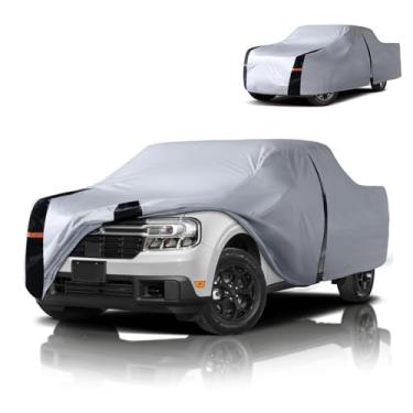 Imagem de Capa de caminhão Ford Maverick multicamadas, ajuste personalizado Maverick 2021-2026 SuperCrew Cab cama curta (4,5') capa de carro impermeável para todos os climas, cobertura externa completa chuva