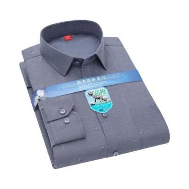 Imagem de Camisa Social Masculina Slim Fit De Manga Longa Em Algodão Com Estampa