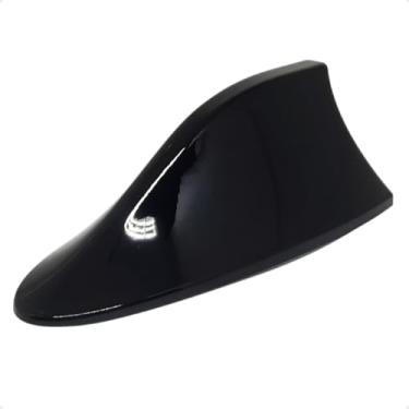 Imagem de Antena Shark Tubarão para Carro com Teto Plano Recepção AM/FM Design Esportivo Aerodinâmico Multimarcas com Kit de Instalação (Preto)