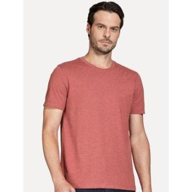 Imagem de Camiseta Aramis Masculina Basic Lisa Mono Logo Vermelha Mescla-Masculino