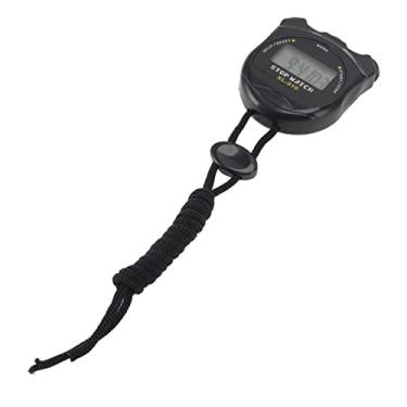 Imagem de KIMISS Adequado para Cronômetro Digital de árbitro - Cronômetro Esportivo à Prova d'água Com Grande Display LCD e Multifuncional para Corrida, Corrida e Muito Mais (Preto)