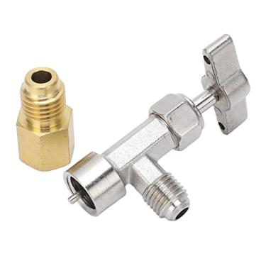 Imagem de aqxreight Válvula de Torneira de Lata Autovedante/Rosca de 4 pol. / 2 pol. Distribuidor de Refrigerante de Aço Inoxidável Abridor de Lata Com Adaptador de Mangueira para Carro Carregue o Seu ou C