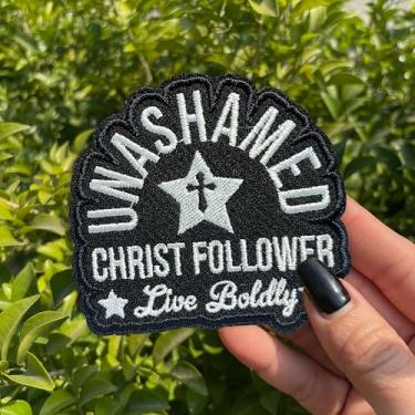 Imagem de Unashamed Christ Follower Live Boldly Star Patch 7,6 cm Versículo da Bíblia de Jesus Religioso Cristão Ferro On/Costurado em Tecido Bordado Adesivos para Caminhoneiro Chapéus Roupas Mochila Acessórios