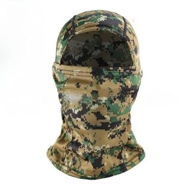 Imagem de Polaina de pescoço camuflada, máscara de esqui, máscara de esqui para homens e mulheres, protetor solar, malha para esportes ao ar livre, caminhadas, ciclismo (selva digital)