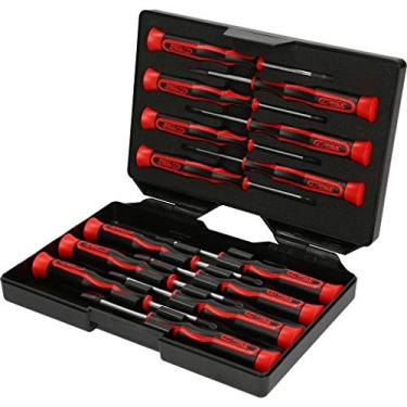Imagem de KS TOOLS Conjunto de chaves de fenda de precisão, 14 peças, PH, fenda e torx