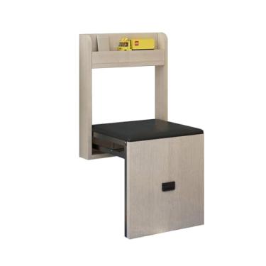 Imagem de LOERSS Cadeira dobrável montada na parede, cadeira dobrável fina de 7 cm, adequada para trocar sapatos, cadeira dobrável para entrada, bancos de parede ocultos, banquinho de sapato de porta, banco de