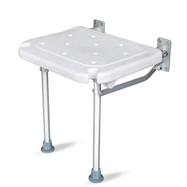 Imagem de TRGCJGH Cadeira dobrável de parede invisível para trocar sapatos, assento de parede dobrável com pernas de suporte, economizando espaço, adequado para várias ocasiões